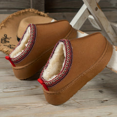 Women's Plush Lined Ankle Boots Warm Winter Slippers