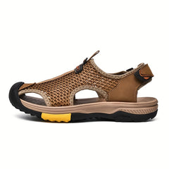 Men's Closed Toe Anti Collision Sandals Wear resistant Non Slip Beach Shoes