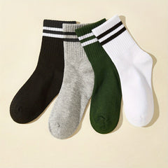 Kids Sports Socks 4 Pairs Short Socks