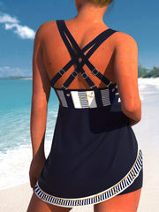 Anchor Print Tankini Two Piece Set