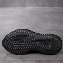 Mesh Breathable Running Shoes Elastic Lace Up Outdoor Sneakers