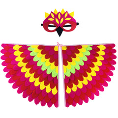 Kids Bird Wings Cape Mask Set for Cosplay Performance Props
