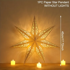 Star Shape Paper Lampshade Home Decor 35x45cm