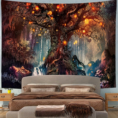 Bohemian Psychedelic Style Tapestry Wall Hanging for Home