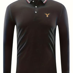 Deer Print Men's Casual Polo Shirt