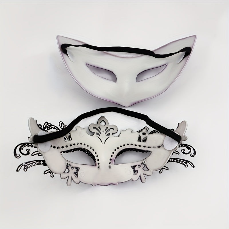Purple Painted Hollow Out Mask Christmas Halloween Thanksgiving Gift