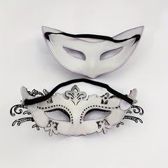 Purple Painted Hollow Out Mask Christmas Halloween Thanksgiving Gift