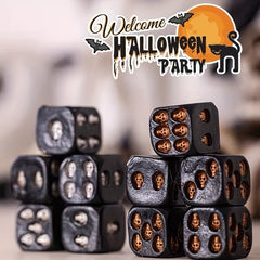 5pcs Resin Style Skull Dice Halloween Holiday Gift Table Game Dice