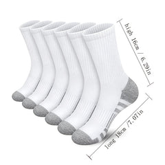 5 Pairs Men's Basketball Crew Socks for Autumn/Winter