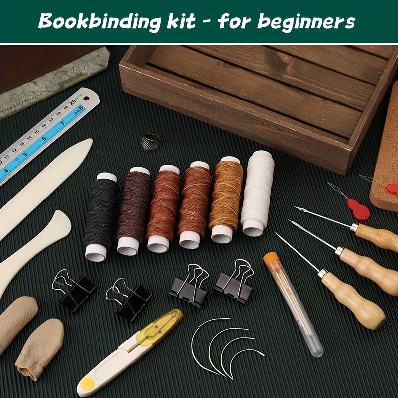 Complete Book Binding Kit for Beginners with Tools and Handbook