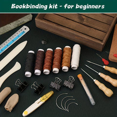 Complete Book Binding Kit for Beginners with Tools and Handbook