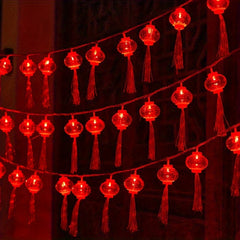 Spring Celebration Red Lanterns LED Decorative Light Strings
