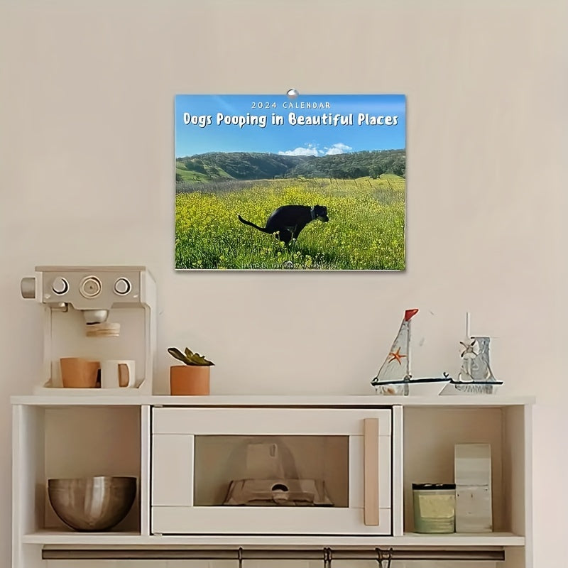 Dog Poop Wall Calendar for Office and Living Room