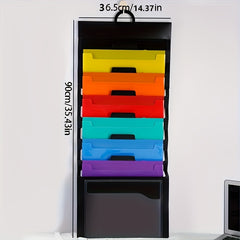 Wall Hanging File Organizer with 6 Folders