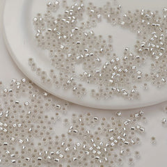 720pcs 2.5mm Silvery Filled Glass Beads for Jewelry Making DIY