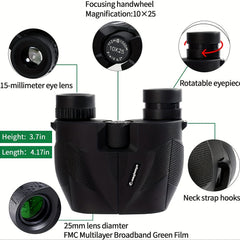 HD Portable Binoculars Large Eyepiece for Bird Watching Hiking Travel