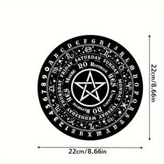 Rubber Mat with Divination & Zodiac Designs: Pendulum & Stone Protection