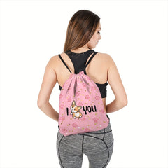 Animal Drawstring Bag Oxford Cloth Digital Print Backpack