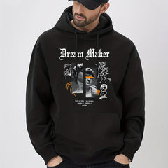 David Statue Print Hoodie Men's Casual Pullover Sweatshirt
