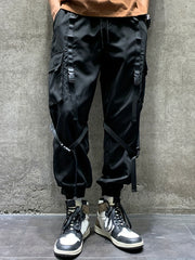 Ribbon Men's Relaxed Fit Cargo Jogger Pants Flap Pockets