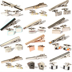 Men's Cufflinks Tie Clip Set - Ideal Gift for Him - Birthday Present