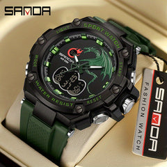 SANDA Waterproof Men's Night Glow Diving Watch