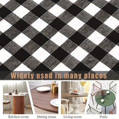 Vinyl Tablecloth with Elastic Edge and Flannel Backing