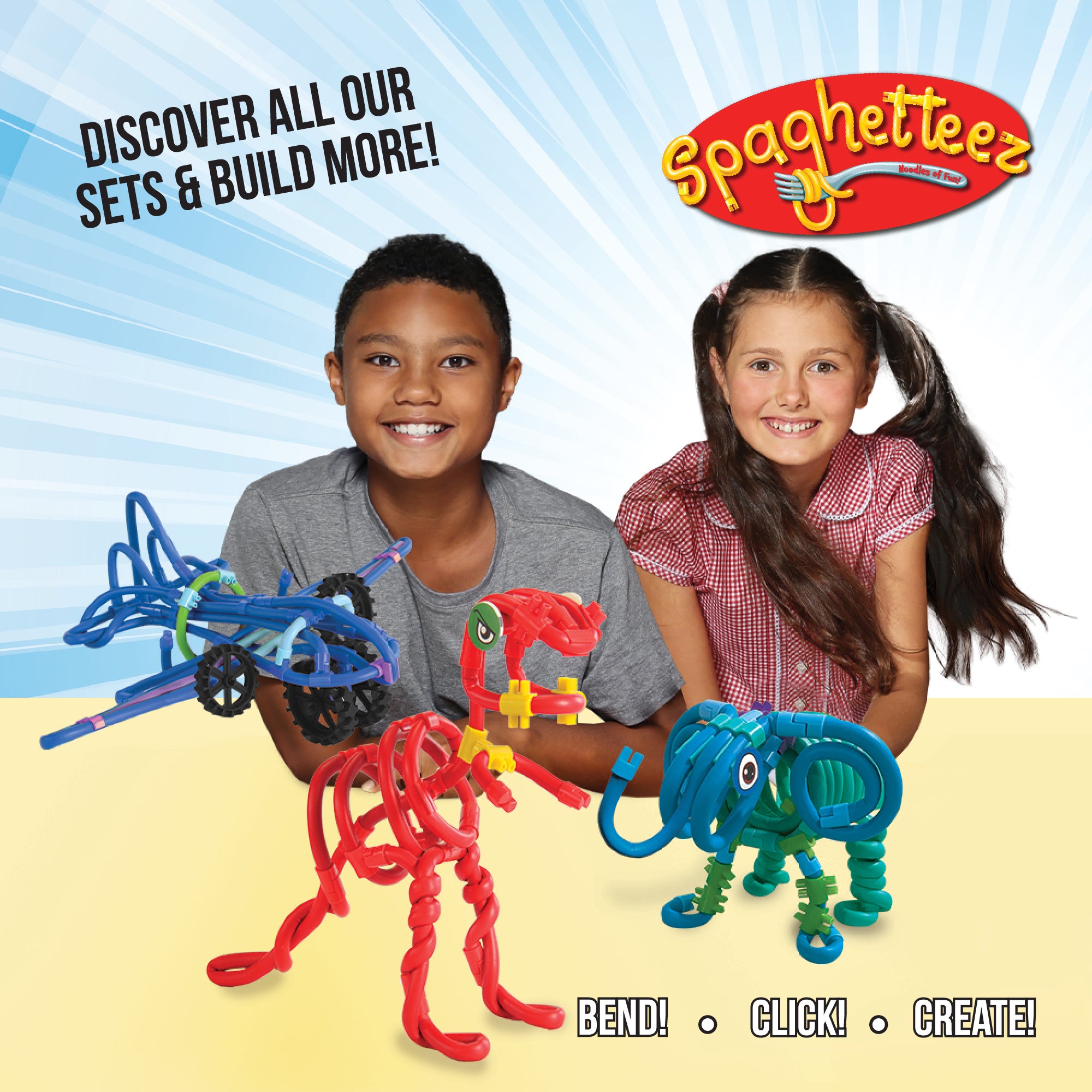 Spaghetteez Wiggly Roadster Construction Set