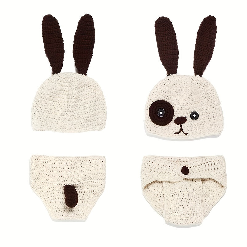 Newborn Puppy Sweater Set Photography Props