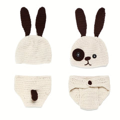 Newborn Puppy Sweater Set Photography Props