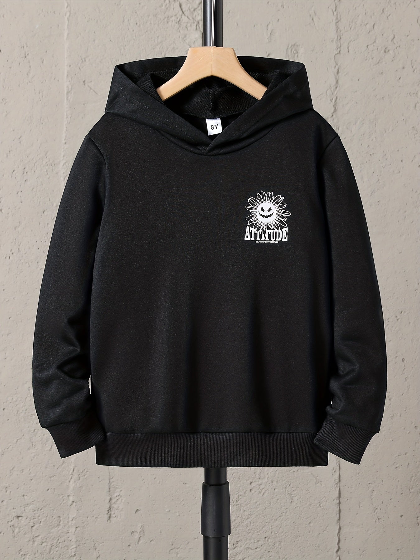 Girls' Flower Back Hooded Sweatshirt for Autumn