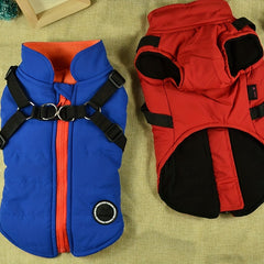 Cozy Padded Dog Vest w/ Harness for Outdoor Adventures