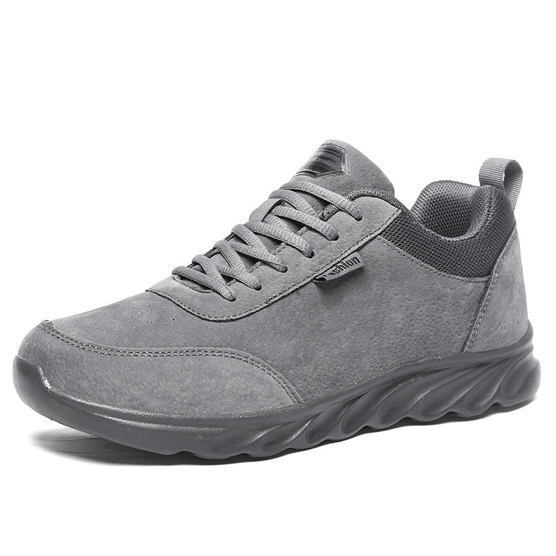 Men's Breathable Casual Lace Up Sneakers Comfortable Solid Shoes