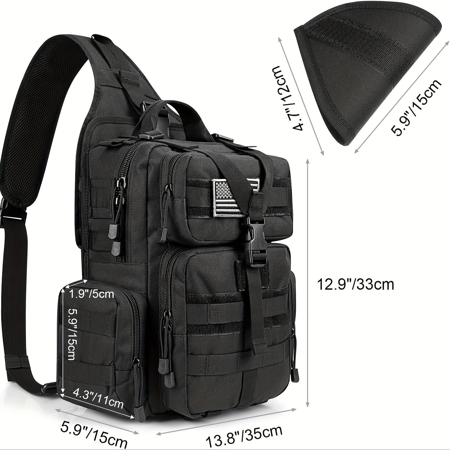 900D Waterproof Chest Pack for Outdoor Travel