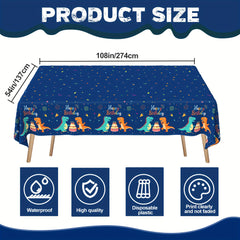 Waterproof Dino Tablecloth 137 X 274 Party Supplies