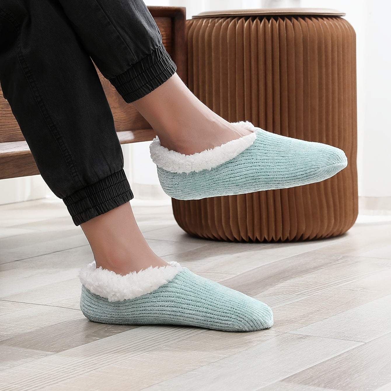 Men's Cozy Fleece Indoor Slippers Sock