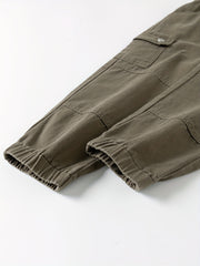 Boys Casual Cargo Pants Elastic Waist Jogger Pants With Pocket Kids Clothes