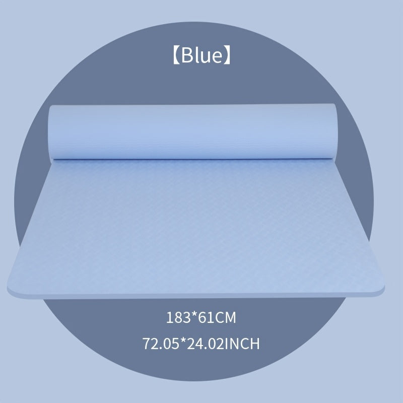 Eco Friendly TPE Yoga Mat Lightweight Non slip Fitness Mute Exercise Mat