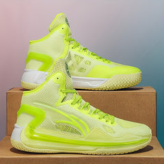 Men's Mesh Lace-up Sneakers for Running Basketball Gym