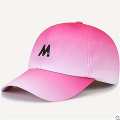 M Embroidery Baseball Cap Fluorescent Gradient Sports Hat Sunscreen Dad Hats