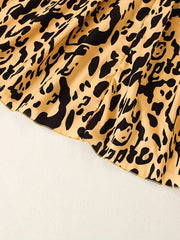 Leopard Print Long Dress for Mom and Me Parent Child Outfit