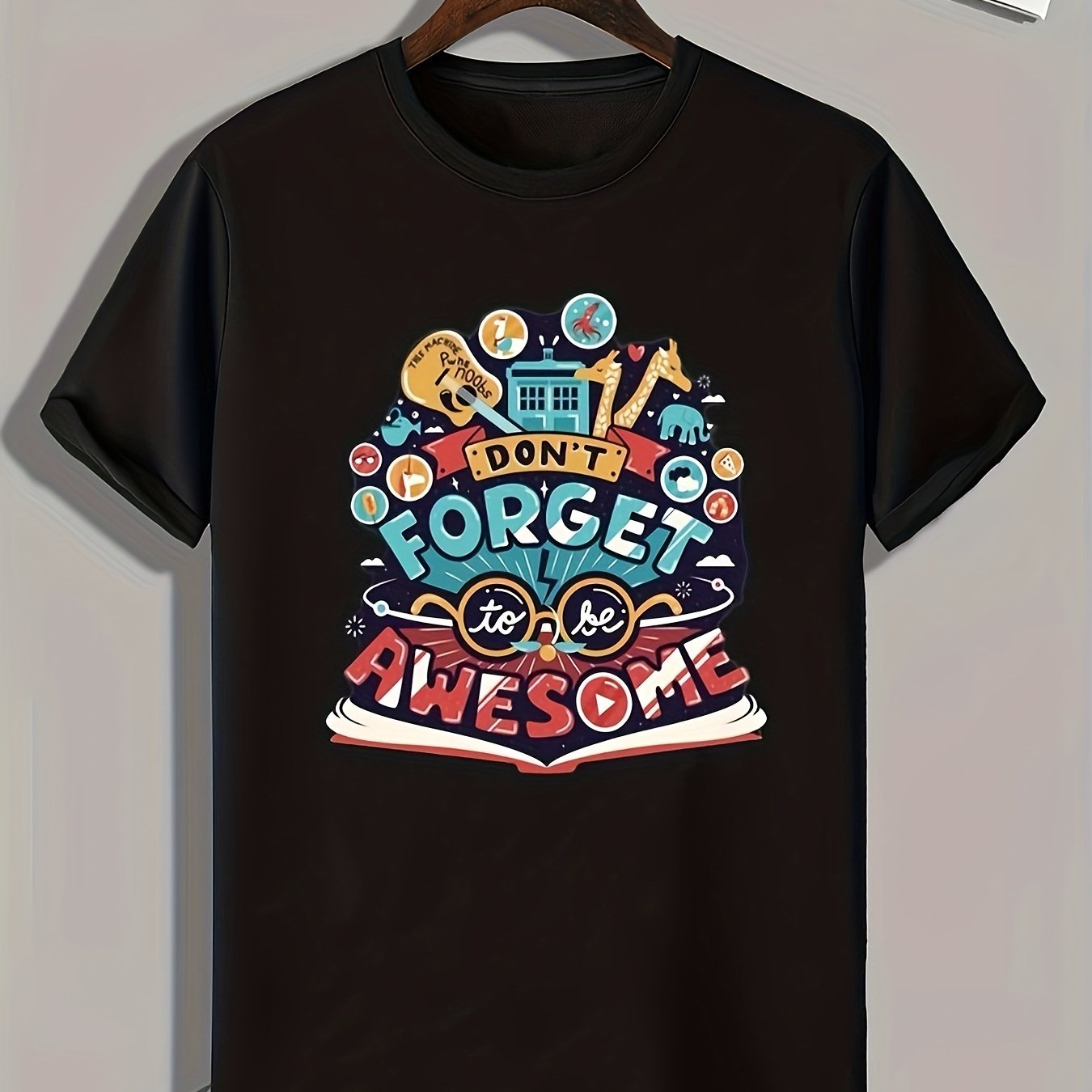 Men's Awesome Print Graphic T-shirt Casual Tee For Summer