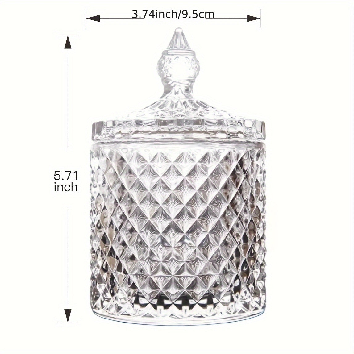 Glass Jewelry Storage Box Desk Organizer Room Decor Home Decor