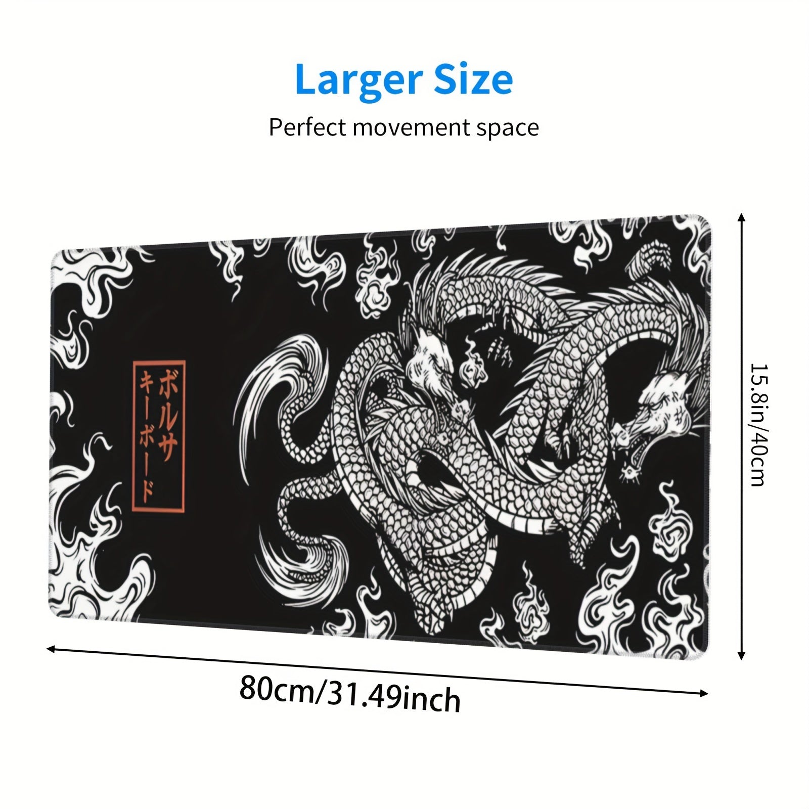 Dragon Mat 80x40cm Mousepad Gamer Office Mat Gaming Room Desk Mat