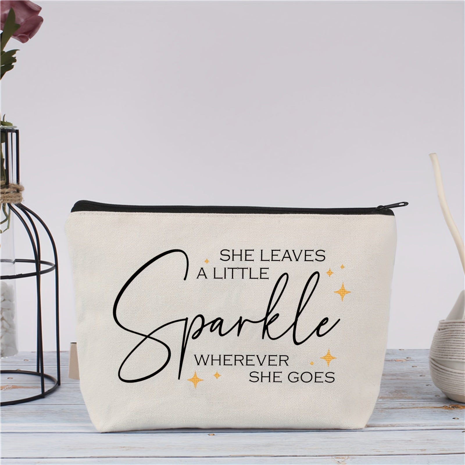 She Leaves A Little Sparkle Makeup Bag Gift