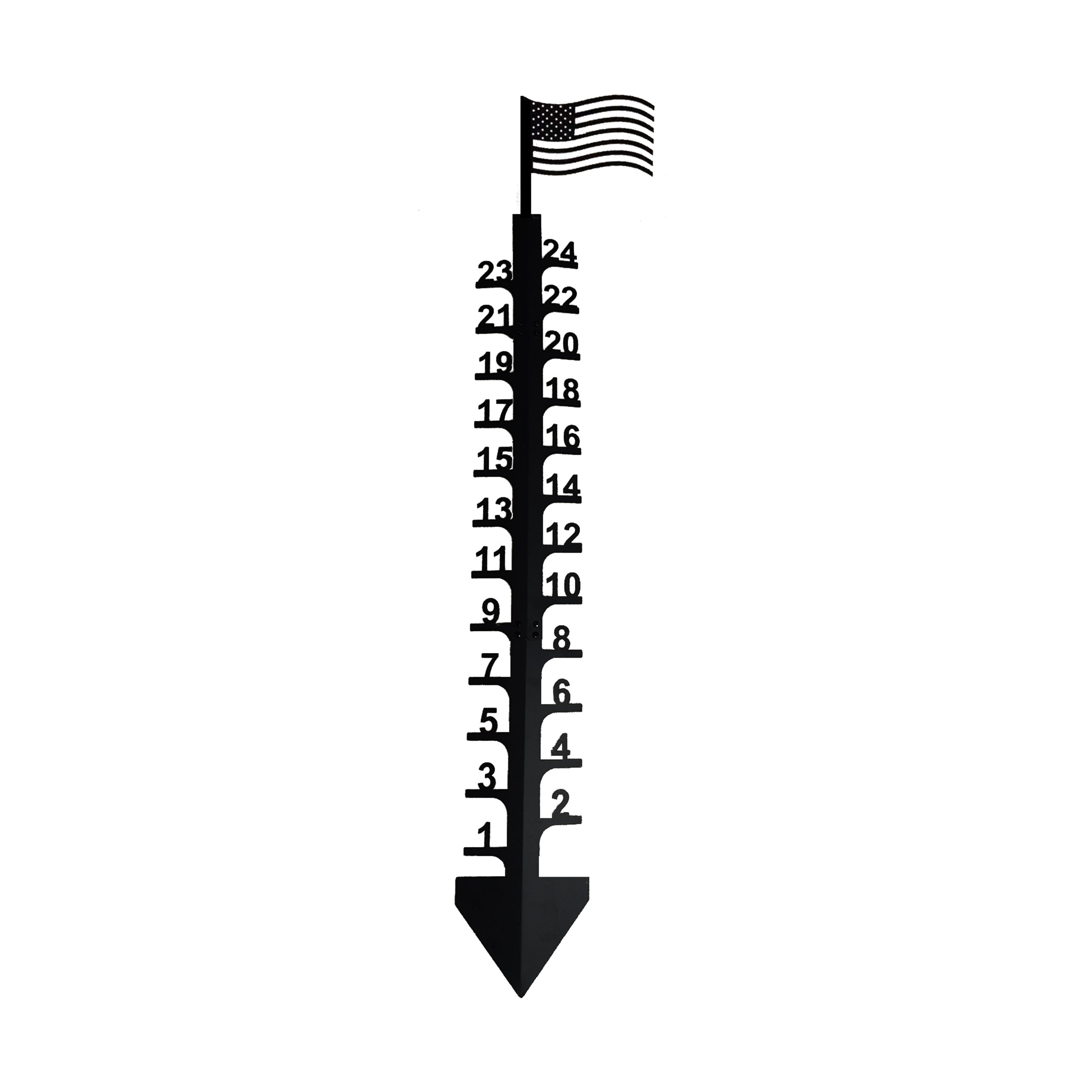 Snow Gauge Outdoor Iron Art Snowflake Snowfall Measuring Gauge Metal Elk Garden