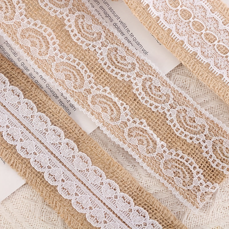 Jute Ribbon Roll Lace Styles Wedding Party Floral Supplies Gift Wrapping 2m