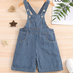 Boys Stripe Denim Pants Overall Jumpsuit Clothes Kids Clothing