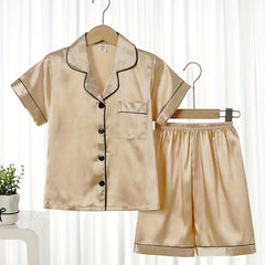 Boys Pajamas Set Short Sleeves Tops & Bottoms Comfortable Cozy Casual
