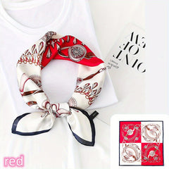 Crown Pattern Bandana Silk Scarf Casual Shawl Scarf Wrap Head Wrap